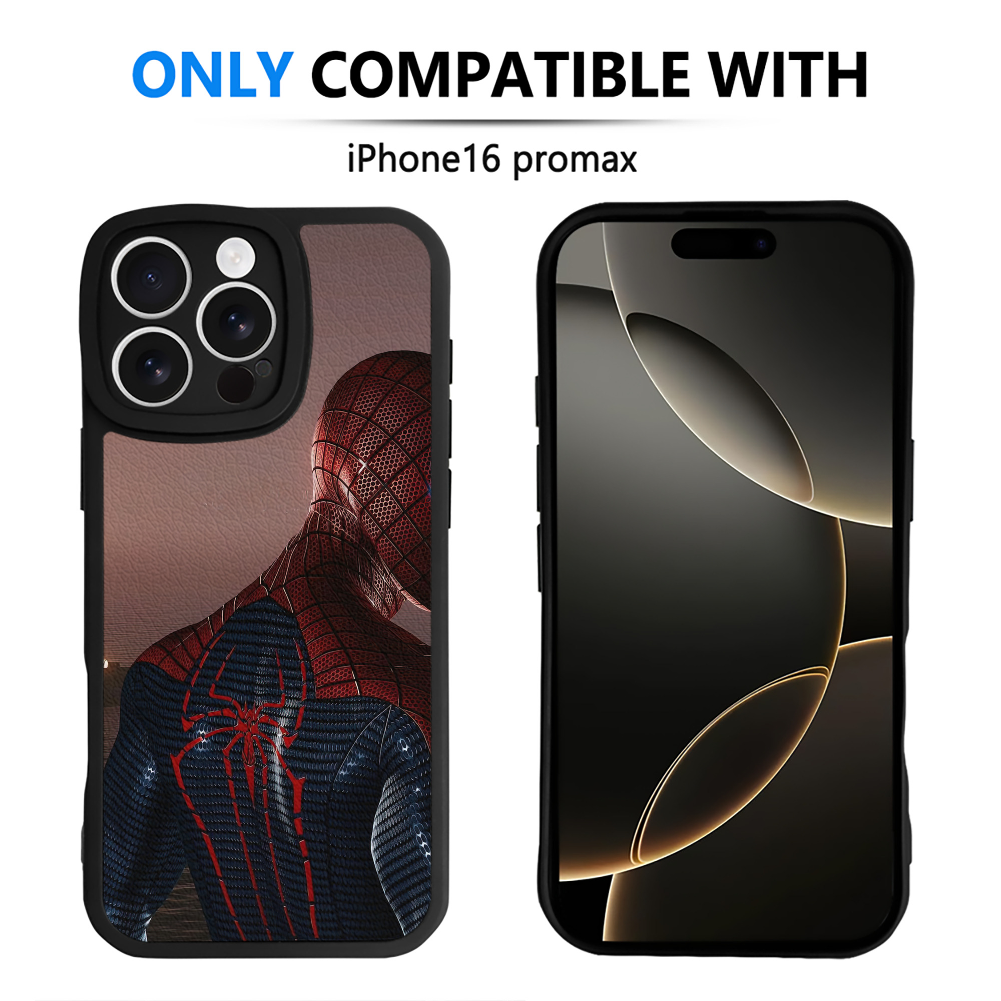 Spider Man スパイダーマン 【iPhone 16シリーズ対応】シリコンスマホケース（レザー調） 材質：シリコン